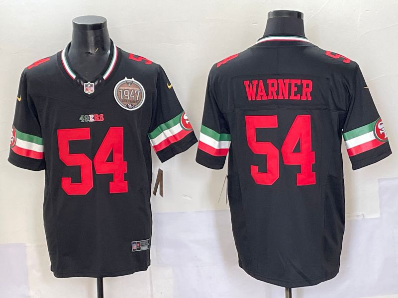 Men 2025 San Francisco 49ers 54 Warner Black Mexico Nike Limited NFL Jersey 002